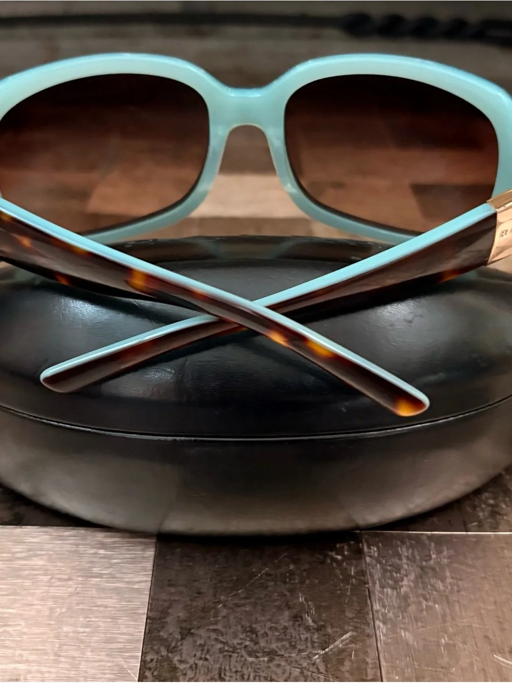 Ralph Lauren Tortoiseshell/Turquoise Sunglasses with Brown Gradient Lenses